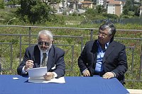 Cerimonia di consegna dei lavori per il nuovo plazzetto dello sport <br>Campobasso 19 maggio 2003 