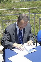 Cerimonia di consegna dei lavori per il nuovo plazzetto dello sport <br>Campobasso 19 maggio 2003 