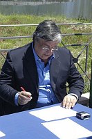 Cerimonia di consegna dei lavori per il nuovo plazzetto dello sport <br>Campobasso 19 maggio 2003 