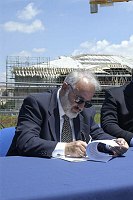 Cerimonia di consegna dei lavori per il nuovo plazzetto dello sport <br>Campobasso 19 maggio 2003 