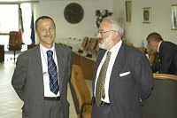 Cerimonia di consegna dei lavori per il nuovo plazzetto dello sport <br>Campobasso 19 maggio 2003 