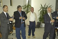 Cerimonia di consegna dei lavori per il nuovo plazzetto dello sport <br>Campobasso 19 maggio 2003 
