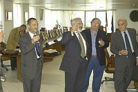 Cerimonia di consegna dei lavori per il nuovo plazzetto dello sport <br>Campobasso 19 maggio 2003 