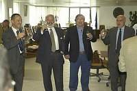 Cerimonia di consegna dei lavori per il nuovo plazzetto dello sport <br>Campobasso 19 maggio 2003 