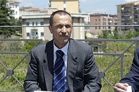 Cerimonia di consegna dei lavori per il nuovo plazzetto dello sport <br>Campobasso 19 maggio 2003 