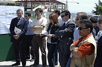 Cerimonia di consegna dei lavori per il nuovo plazzetto dello sport <br>Campobasso 19 maggio 2003 