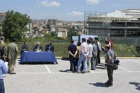 Cerimonia di consegna dei lavori per il nuovo plazzetto dello sport <br>Campobasso 19 maggio 2003 