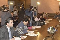 Conferenza stampa di presentazione delle scelte strategiche per l'offerta formativa - Universit� del Molise - Giunta Regionale del Molise - Campobasso 26 gennaio 2004