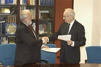 Visita presso il nostro Ateneo, alla presenza del Magnifico Rettore Prof. Giovanni Cannata, delegazione Universit� della Polonia e degli Stati Uniti  -  17/18 novembre 2003 <br>