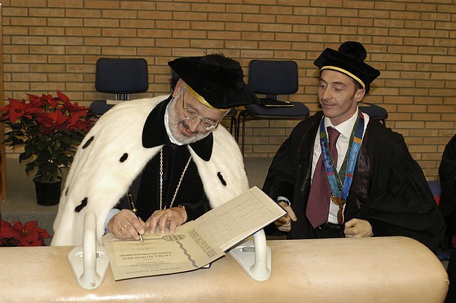 Conferimento Laurea ad Honorem a Jury Chechi