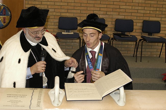 Conferimento Laurea ad Honorem a Jury Chechi