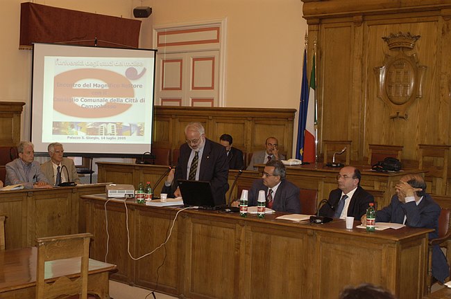 Incontro del Rettore G. Cannata con il Consiglio Comunale di CB