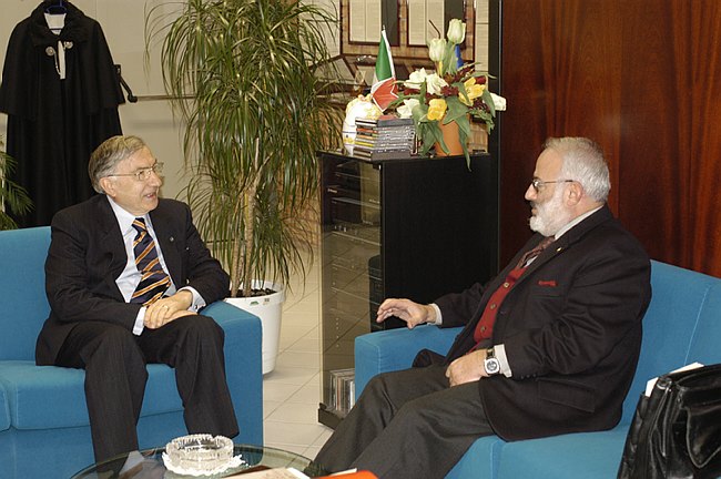 Visita del Prefetto D'Ambrosi al Rettore Cannata