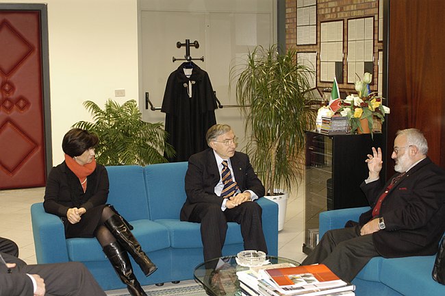 Visita del Prefetto D'Ambrosi al Rettore Cannata