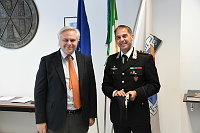 Il neo Comandante della Scuola Allievi Carabinieri di Campobasso, Bruno Capece, oggi dal Rettore, Luca Brunese.